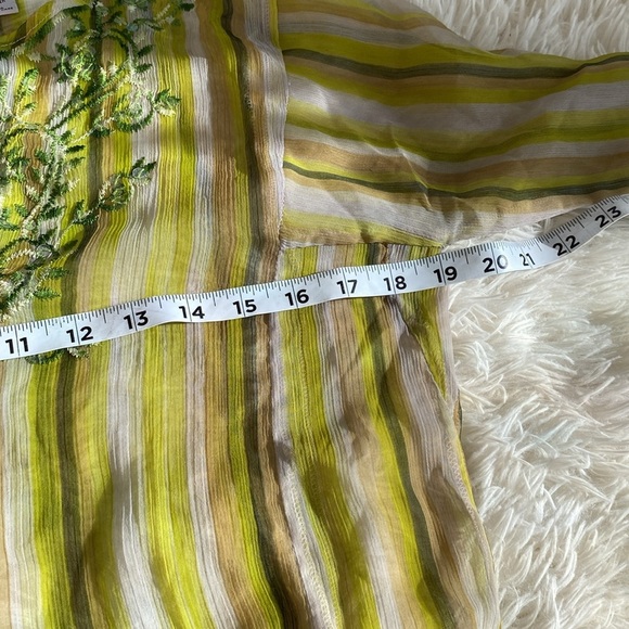 BITTER APPLE BRAT LIME GREEN SHEER TUNIC TOP GREEN BLOUSE Size … - Picture 12 of 13